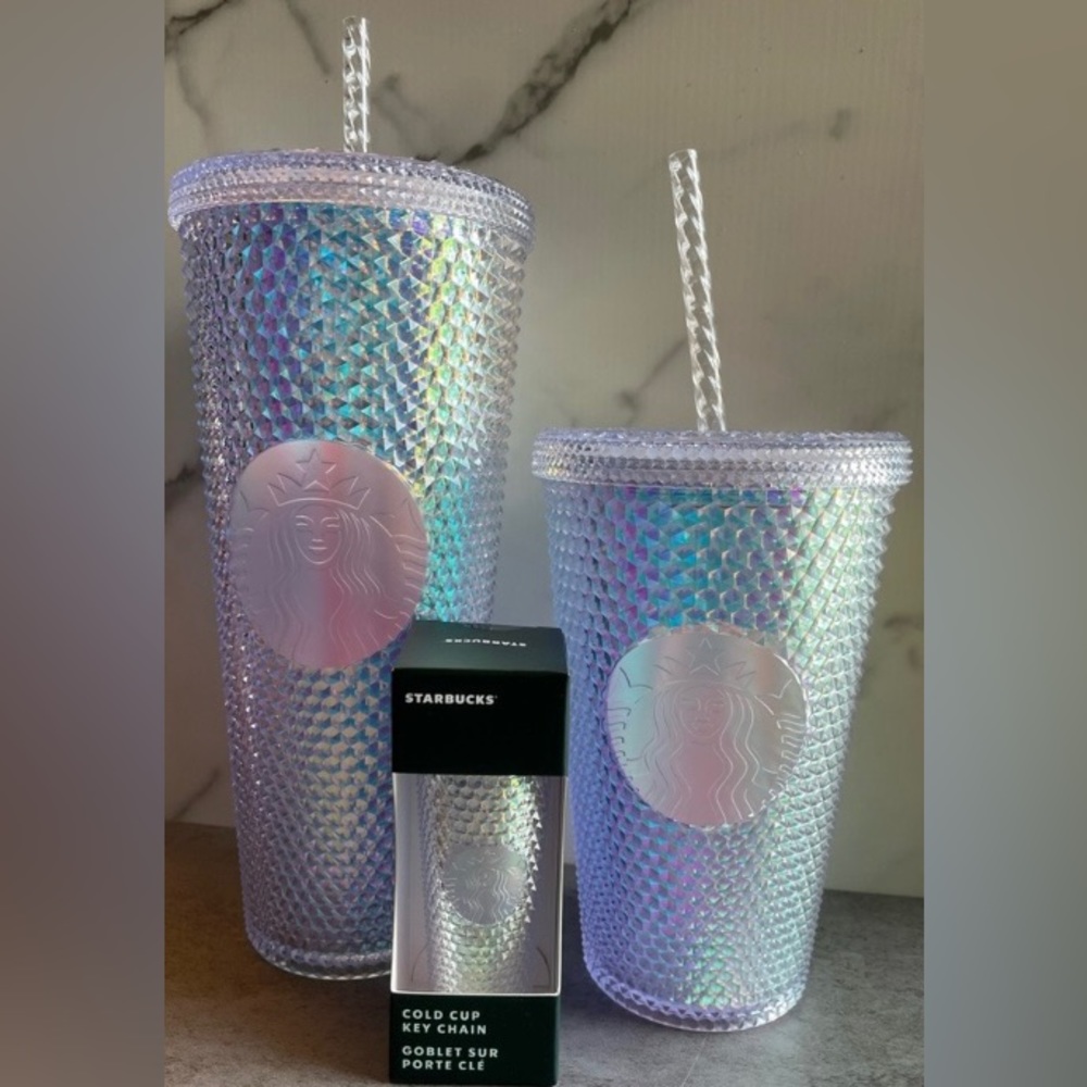 Starbucks Unicorn Iridescent Dichroic Studded Bling Venti Tumbler - Picture 11 of 13